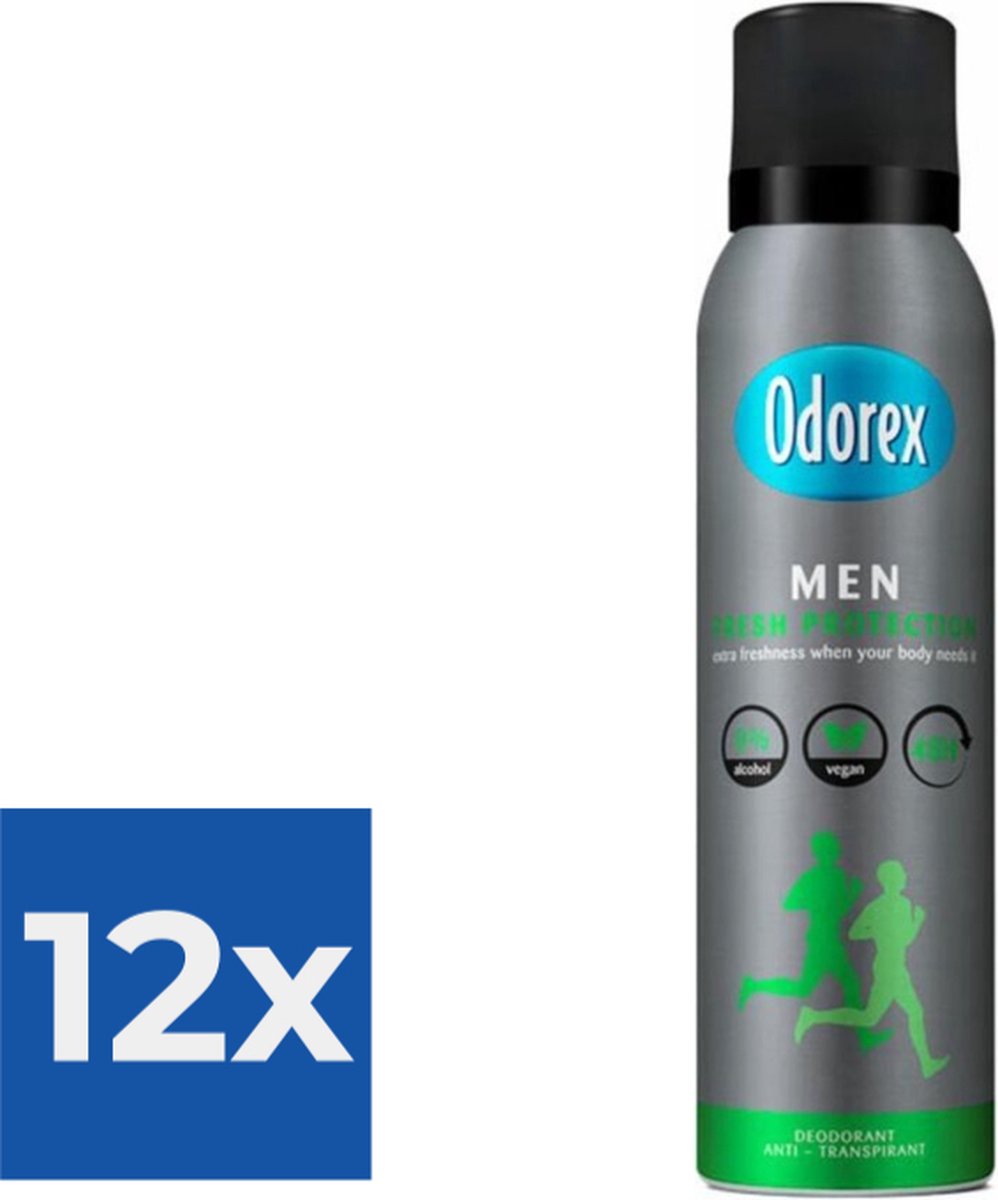 Goedkoopste Odorex Deospray Men - Fresh Protection - Voordeelverpakking 12 x 150 ml