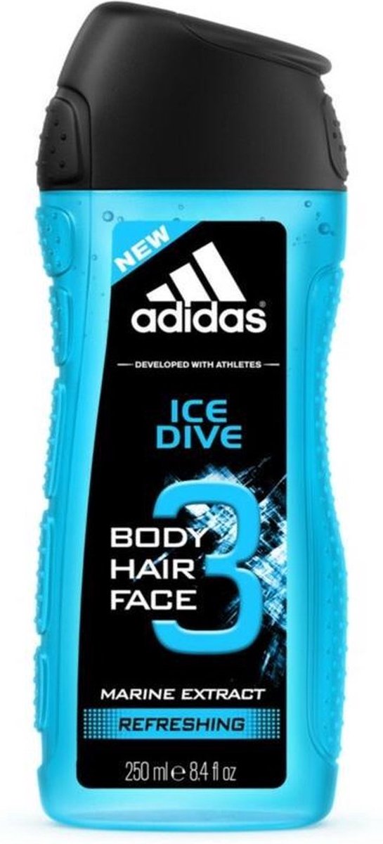 Adidas - Ice Dive - 250 ml - Douchegel - Voordeelverpakking 12 stuks