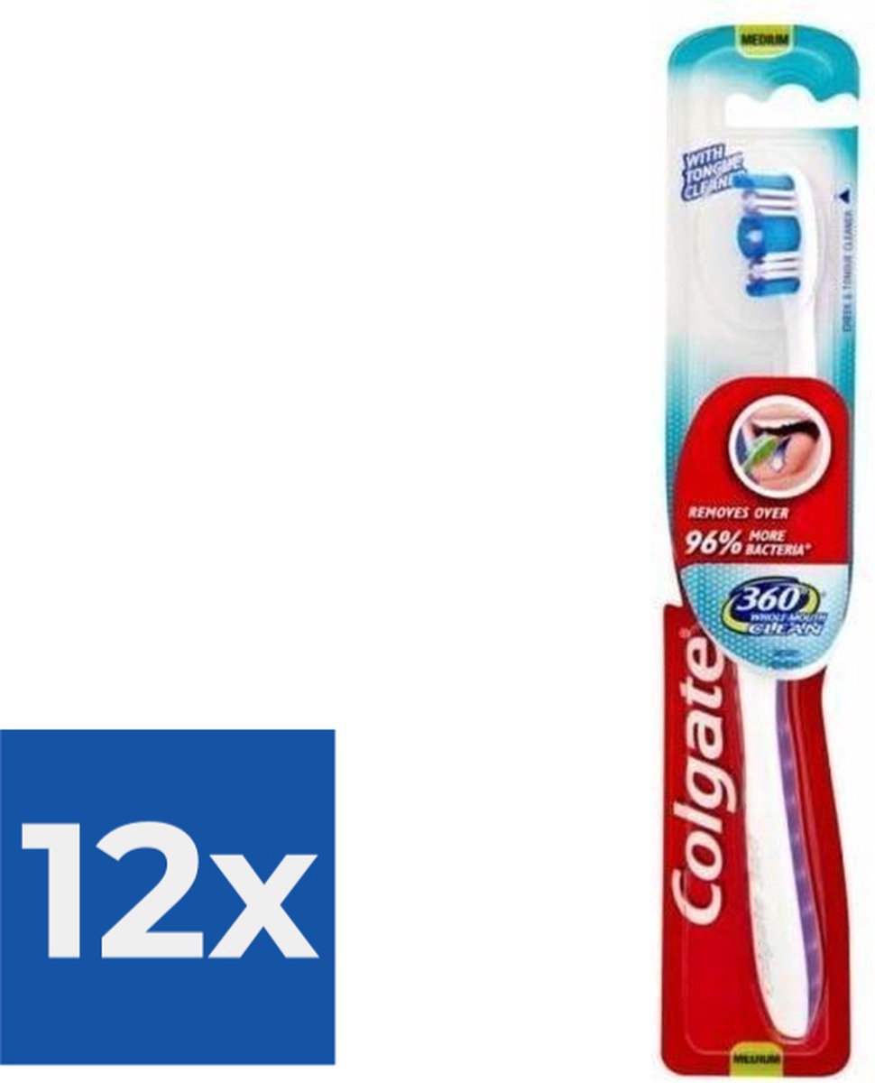 Colgate Tandenborstel - Whole Mouth Clean Medium - Voordeelverpakking 12 stuks