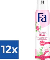 Fa Deospray Sweet Rose 150 ml - Voordeelverpakking 12 stuks