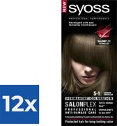 SYOSS Color baseline 5-1 Lichtbruin Haarverf - 1 stuk - Voordeelverpakking 12 stuks