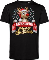 T-shirt Enschede | Foute Kersttrui Dames Heren | Kerstcadeau | FC Twente supporter | Zwart | maat S
