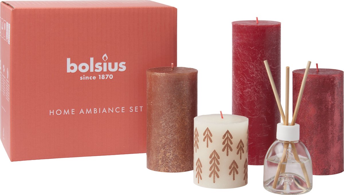 Bolsius - Rustieke Kaarsen Set - Geur Set - Winter Spices
