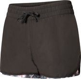 Dare2B, Sprint Up Korte Dames Fitnessbroek van Gerecyclede Qwic stof, Black/Mesa Rose, Maat 36