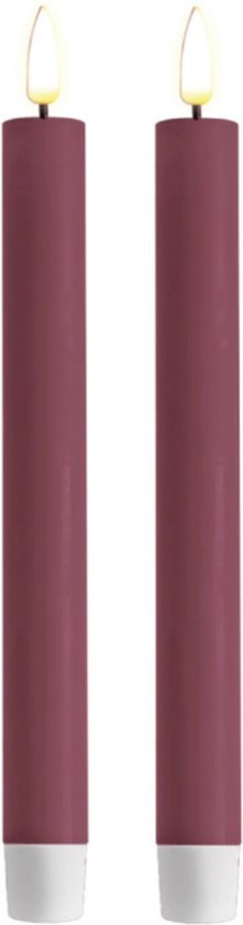 Deluxe HomeartDeluxe Homeart Led Kaars Magenta Real Flame Diner Candle 2,2 x 15 cm