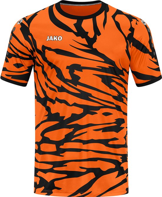 JAKO Shirt Animal Korte Mouw Kind Oranje-Zwart Maat 128
