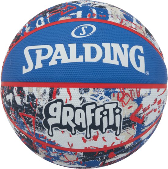 Spalding Graffiti (Size 7) Basketbal Heren - Blauw / Rood | Maat: 7