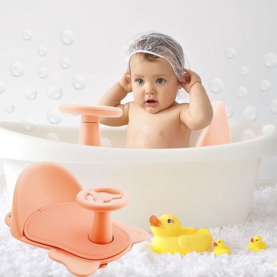 Siège de bain bébé antidérapant et confortable avec dossier et