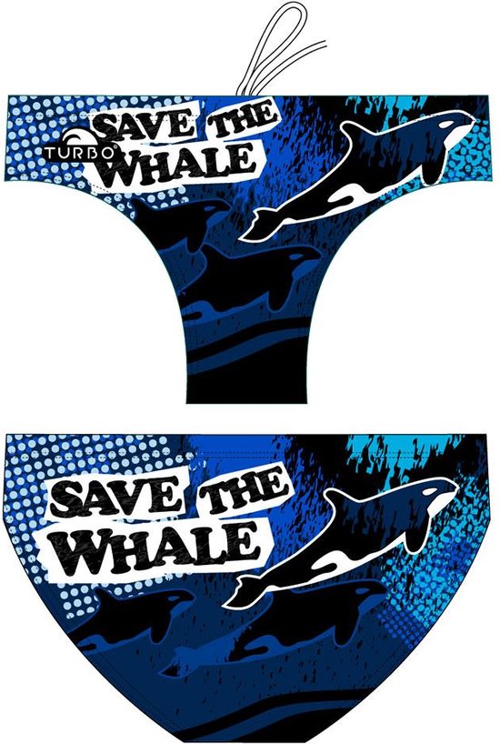 Turbo Save The Whale Zwemslip Blauw 2XL Man
