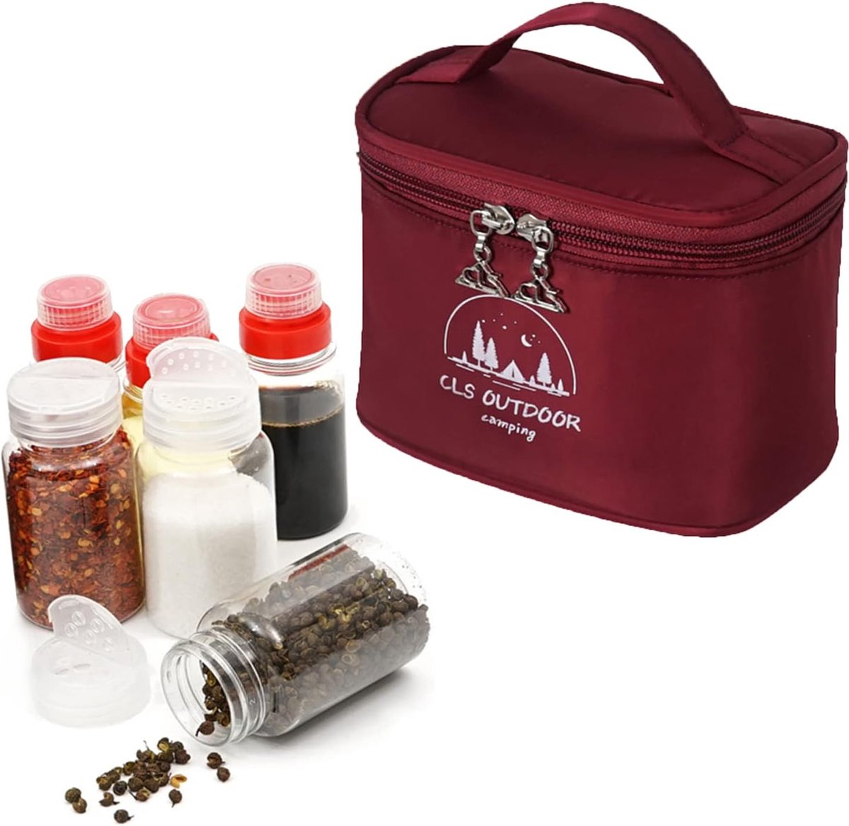 Sac à Épices En Cuir Avec Flacon - Pour Bushcraft, Camping Et Randonnée