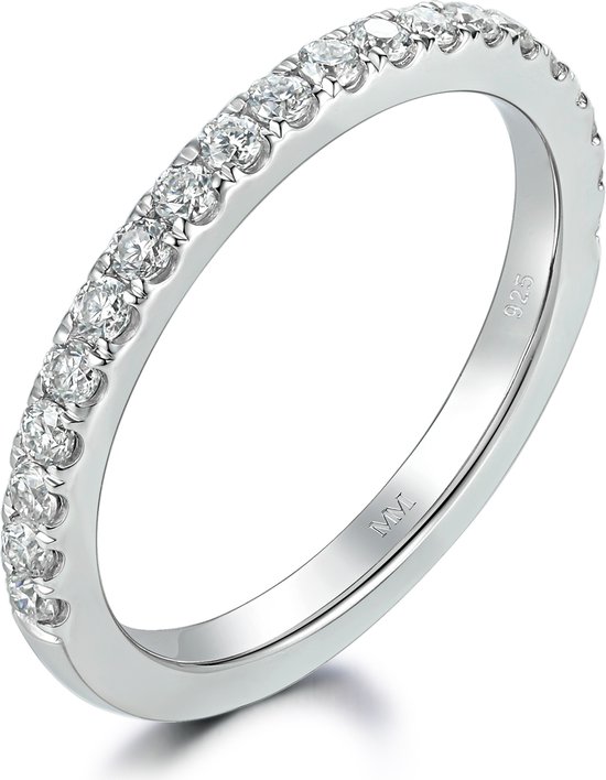Starlette - Ring d'éternité moissanite en argent