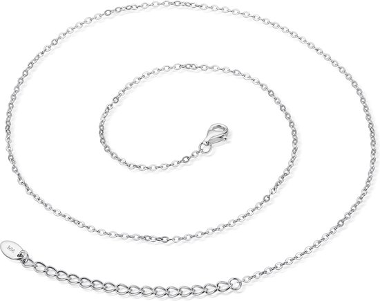 Schakelketting - 18k Witgouden Aanpasbaar