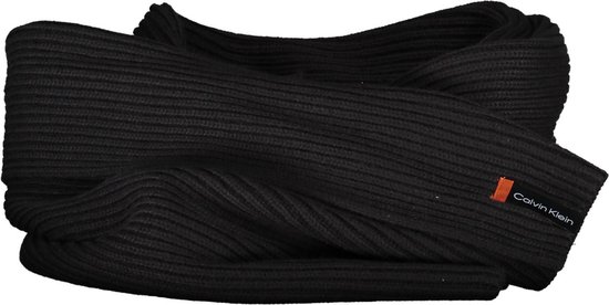 Calvin Klein beanie en sjaal - unisex muts en sjaal - zwart met cK logo -  Maat: One size | bol