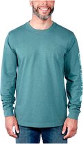 Carhartt Sleeve Logo T-Shirt L/S Sea Pine Heather-XL