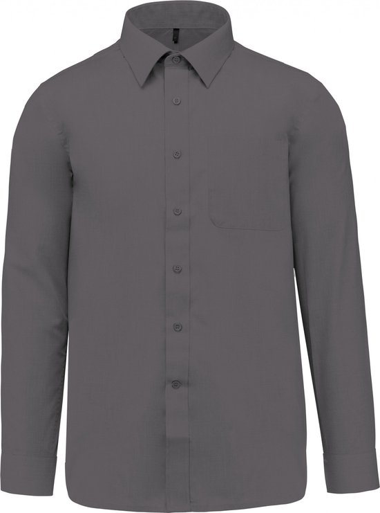 Luxe Herenoverhemd 'Jofrey' lange mouwen Kariban Urban Grey maat XL