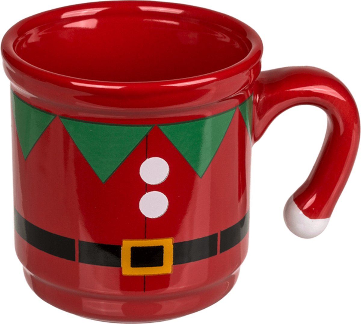 Mok rood met rood pak kerstdwerg