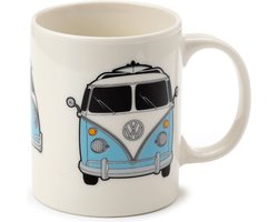 Mok - Volkswagen Busje VW T1 - Adventure Begins - Lichtblauw - Porselein - 300ml