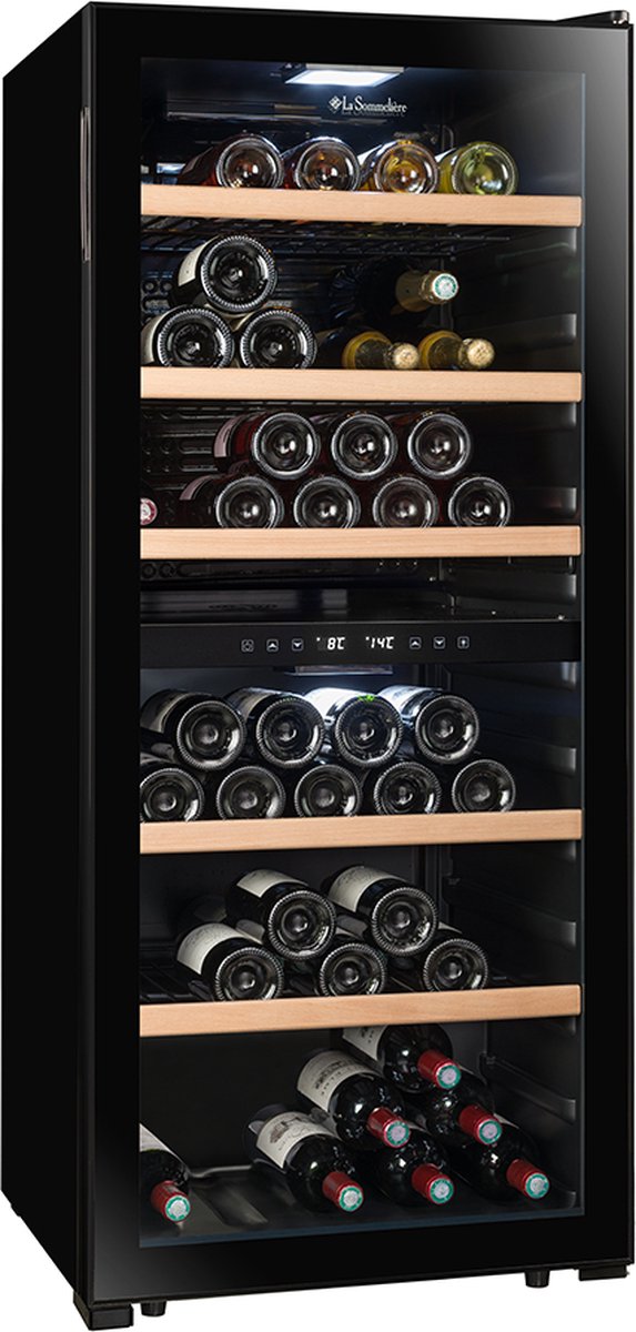 La Sommelière LS102DZBLACK - Wijnklimaatkast - 2 zones - 102 - La - €929,00