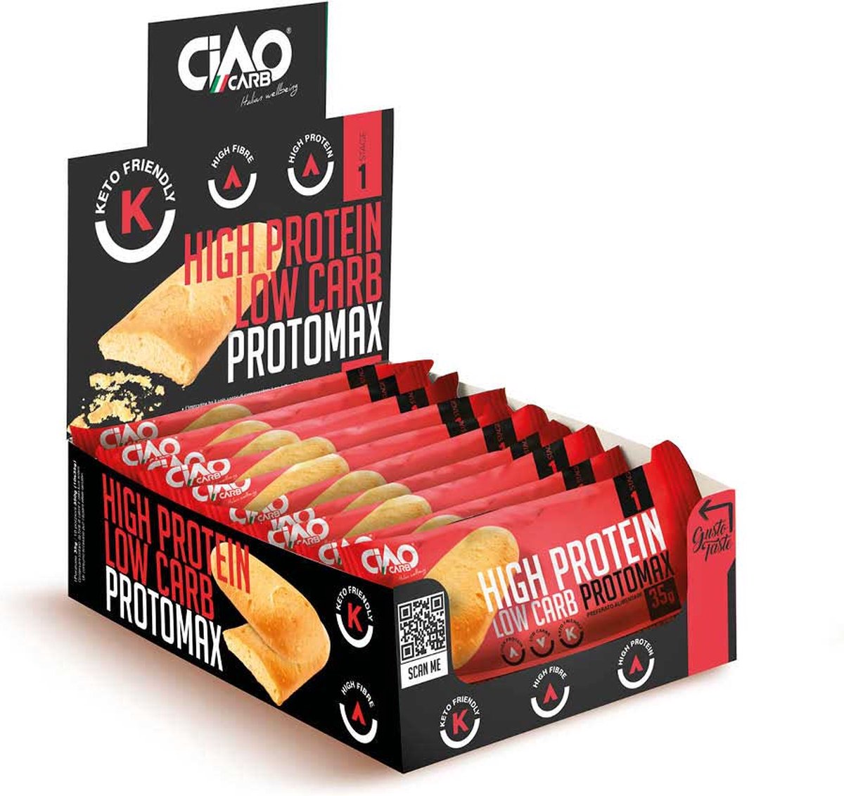 Goedkoopste CiaoCarb | Protomax Cacao | 10 Stuks | 10 x 35 gram