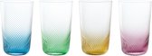 Anton Studio Designs London lot de 4 verres à gobelet colorés tourbillonnants 55 CL