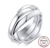 Borasi 3-in-1 Ring | 16 mm | Zilver | Cadeau Voor Haar | Cadeau Voor Vriendin | Cadeau Voor Vrouwen | Cadeau Voor Dames |Moederdag Cadeau | Cadeau voor Moeder | Moederdag Cadeautje