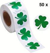 Sluitsticker - Sluitzegel - Klaver - Ierland - St. Patrick day | Envelop stickers | Cadeau - Gift - Cadeauzakje - Traktatie | Creativiteit | 50 stuks - 2,5 cm