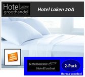 2-Pack Laken Hotel | Wit 100% Katoenen 20A