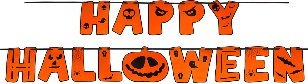 Springos Versieringsslinger - Halloween - Versiering - 200 cm - 2 Stuks
