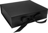 premium geschenkdozen, magnetische geschenkdozen met deksels rechthoek presentatiedoos met lint geschenkverpakking decoratieve doos magnetische geschenkdoos voor verjaardag bruiloft (31,5 x 26 x 9, zwart)