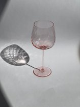 Zinnia handgemaakte wijnglazen / 2st - Roze
