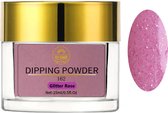 AT-Shop - Dipping Powder - 162 Glitter Rose - Te Gebruiken met elk merk Dip Powder - Dip poeder - Dip nagel - Nailart - Nail- Pink Gellac starter set