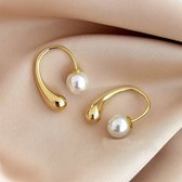 Parel oorbellen-Parel sieraden-Oorbel accessoires-Elegante oorbellen- Oorknoppen-1Paar/Gouden parel oorbellen