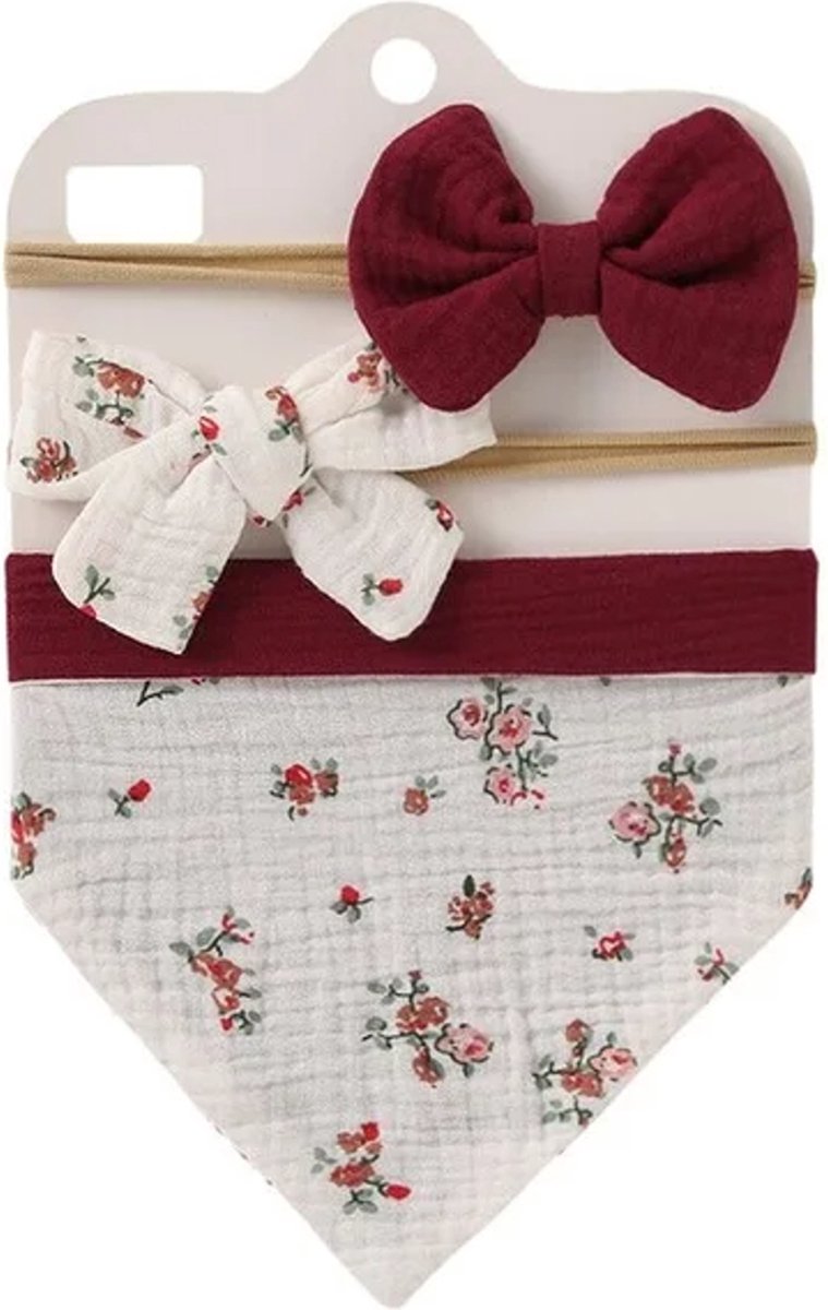 Goedkoopste zeverslab - bandana - baby - haarband - set - cadeau - origineel - kraamcadeau - feestdagen - geboorte