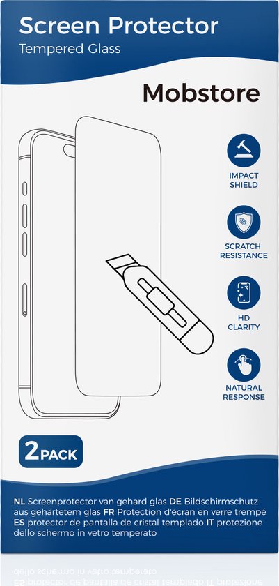 Protecteur d'écran iPhone 15 Pro Privacy - Glas trempé - 2 pièces - Verre de protection - Protecteur d'écran iPhone 15 Pro - Entièrement opaque