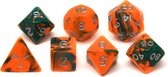Dobbelsteen Toxic Oranje / Groen Set (7 stuks) HOT Games