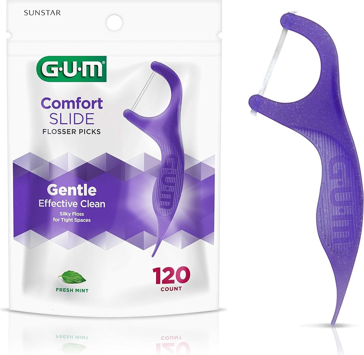 Goedkoopste Gum Comfort Slide Flosser - Flosdraad - Floss Picks - Fresh Mint - 120 stuks