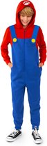 OppoSuits Mario Kids Onesie - Nintendo House Suit - Vêtements Kinder pour tenue Mario - Rouge - Taille : L - 134/140 - 146/152 - 10-12 ans