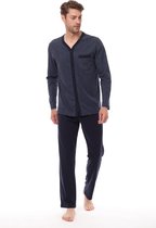 Pijadore - Heren Pyjama Set, Lange Mouwen, Blauw - XL