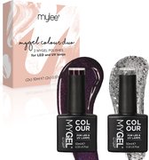 Mylee Gel Nagellak Set 2x10ml [Christmas Glitter] UV/LED Gellak Nail Art Manicure Pedicure, Professioneel & Thuisgebruik - Langdurig en gemakkelijk aan te brengen