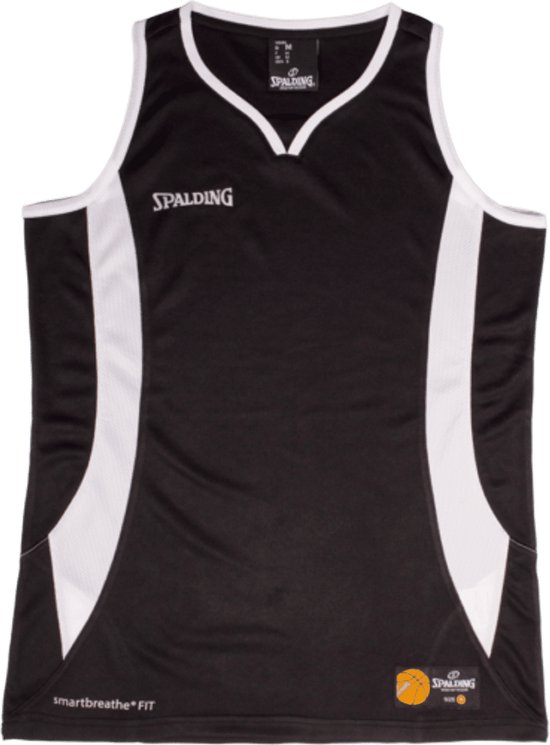 Spalding Jam Basketbalshirt Dames - Zwart / Wit | Maat: S