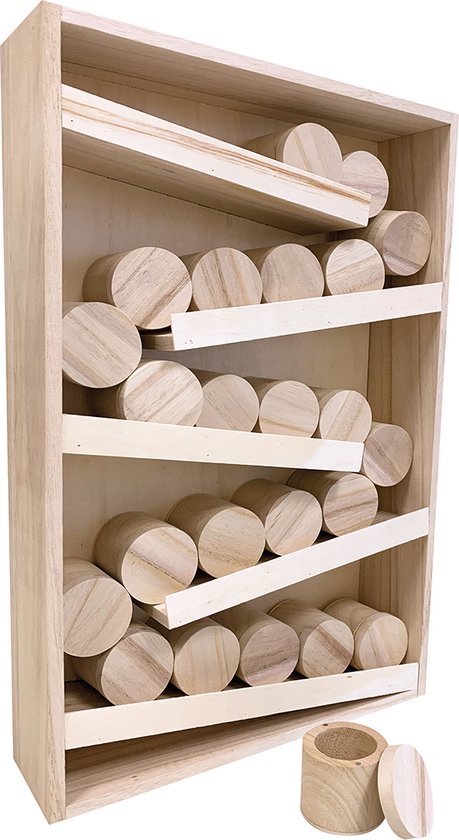 Beige ladenkast met ribbels | Bodio Yoca