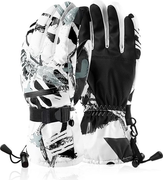 Gants de ski, gants thermiques imperméables à -30º C, gants d'hiver chauds pour hommes et femmes, adaptés aux écrans tactiles, taille M.