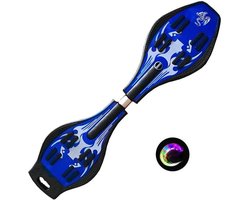 Blauw wave board LED waveboards skateboard met licht StreetSurfing Board Wave Props gratis draagtas
