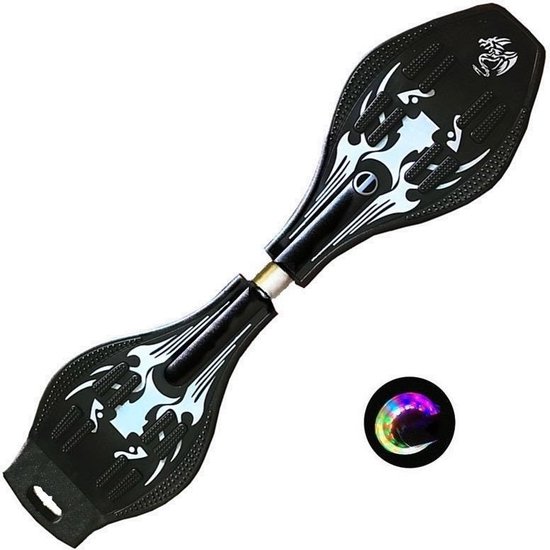 wave board met licht waveboards skateboard LED StreetSurfing Board Wave Props zwart gratis draagtas