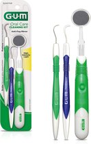 GUM - Crochet dentaire - Kit de nettoyage pour soins bucco-dentaires - Miroir buccal éclairé - Masseur de gencives