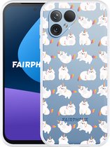 Cazy Hoesje geschikt voor Fairphone 5 Unicorn Cat