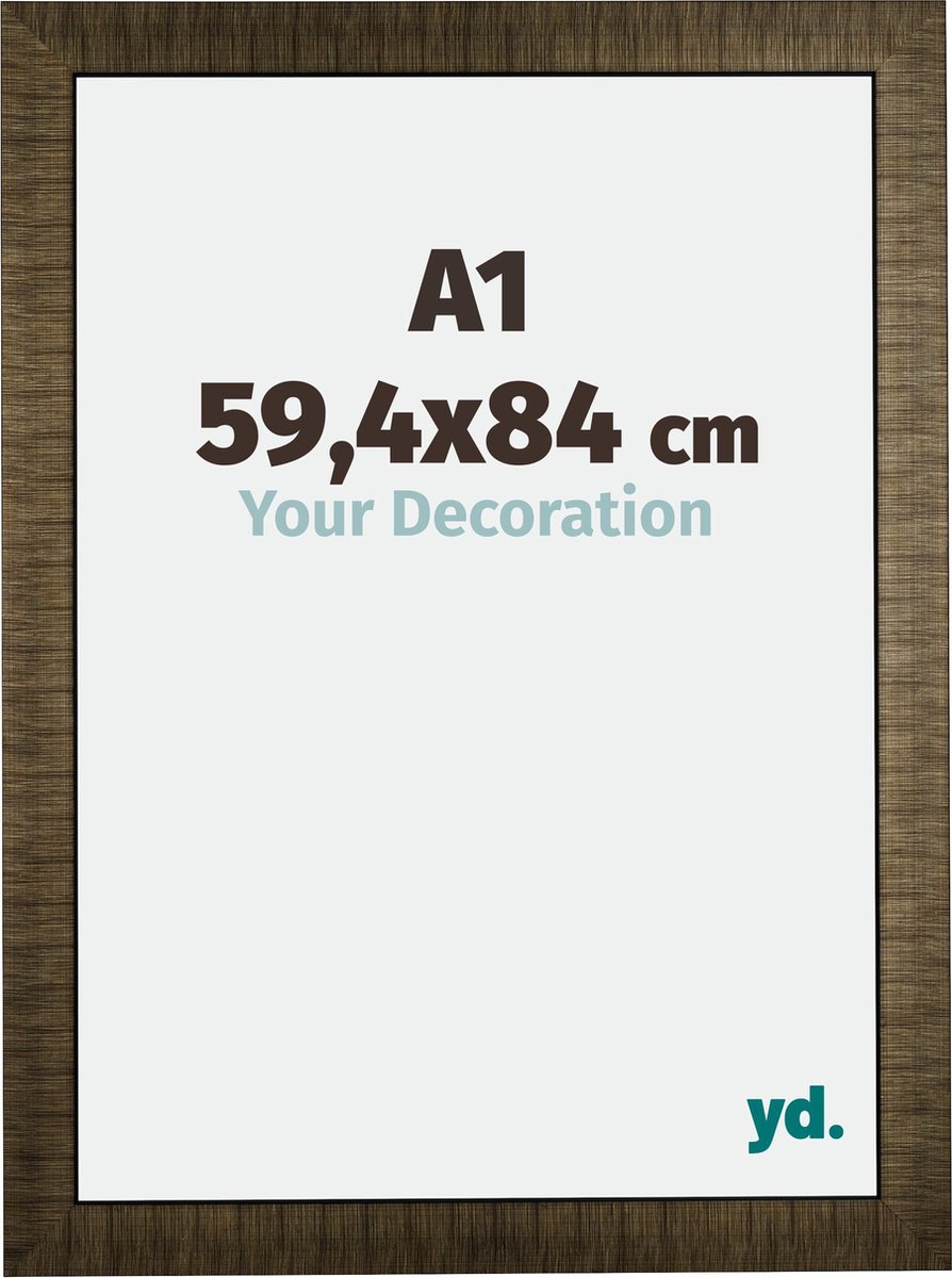 yd. Your Decoration - Fotolijst A1 59,4x84 cm - Hout - Champagne Geborsteld - Leeds