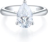 Larissa - Bague moissanite solitaire Ring en argent - 1 carat.