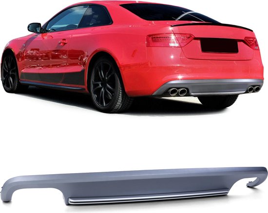 Audi A5 8T Achterbumper Diffuser Uitlaat Uitsparing L en R S5 RS5 Look Styling Tuning