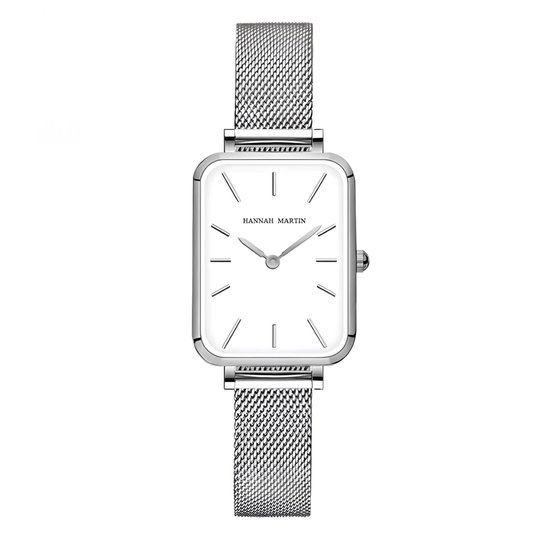 Borasi Actagon Achthoekige Horloge | Zilver | Witte Plaat | Dames Horloges | Vrouwen Horloges | Best Verkocht | Leuke Cadeau | Cadeau Voor Haar | Cadeau Voor Moeder | Moederdag Cadeau | Moederdag Cadeautje